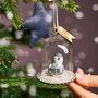Personalised First Baby's Christmas Penguin Bauble, thumbnail 3 of 4
