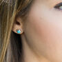 Turquoise And Silver Stud Earrings, thumbnail 1 of 7