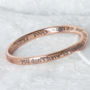 Good Friends Message Bangle Rose Gold Plated, thumbnail 3 of 5