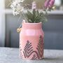 Fern Pink Ceramic Milk Churn Vase, thumbnail 1 of 8