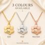 Dog Paw Print Designed Necklace Personalise Engraved Name, thumbnail 6 of 9