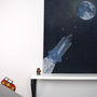 Personalised Space Rocket Knitted Sign, thumbnail 2 of 4