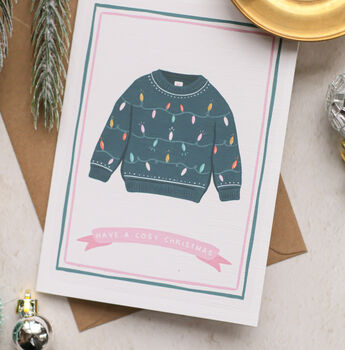 Set Of Four Christmas Jumper Cards, 2 of 6