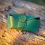 Handcrafted Green Genuine Leather Glasses Case, thumbnail 1 of 5