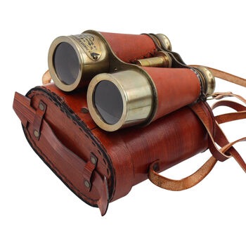 Personalised Bronze Binoculars With Leather Case, 9 of 12