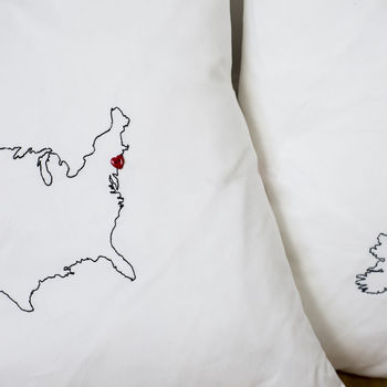 Two Personalised Map Cushion Covers, 5 of 6