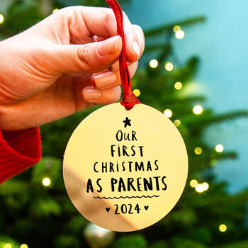 First Christmas As Parents Christmas Decoration Bauble, 2 of 7