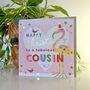 Flamingo Christmas Cousin Card, thumbnail 2 of 2