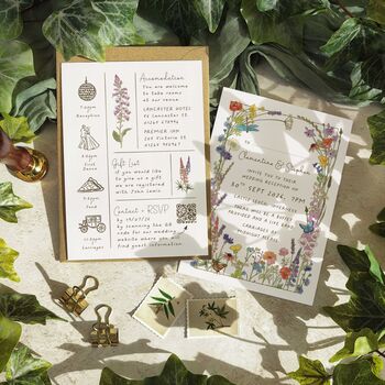 Cottage Garden Evening Wedding Invitations, 3 of 7