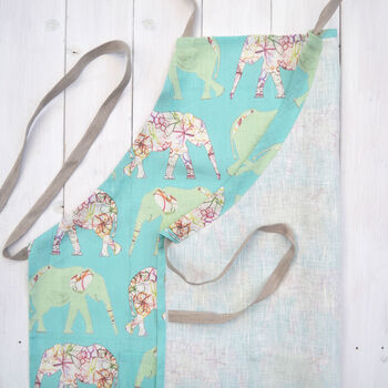 Personalised Elephant Linen Apron, 4 of 10