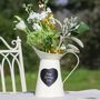 Personalised Cream Heart Pitcher Jug Vase, thumbnail 1 of 5