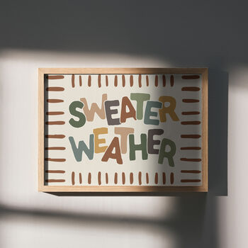 Sweater Weather Print | Cosy Seasonal Typography Poster, 4 of 6