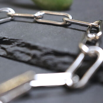 Stainless Steel Link Chain Ot Clasp Bracelet, 4 of 8