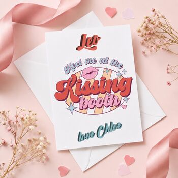 Personalised Kissing Booth Valentine’s Card, 3 of 6