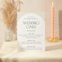 Wedding Cake Sign A4 Sturdy Foamex Sign Minimalist Arch, thumbnail 1 of 5