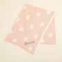 Personalised Pink Star Intarsia Blanket, thumbnail 2 of 7