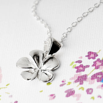 Jasmine Sterling Silver Flower Necklace, 6 of 12