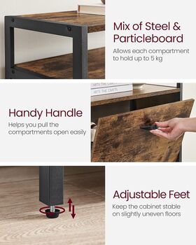 Shoe Cabinet Hallway Shoe Box Storage With Divider, 5 of 9