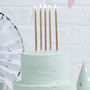 Gold Extra Tall Birthday Cake Candles, thumbnail 1 of 3