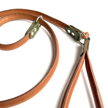 Green Rolled Leather Slip Lead, 4 of 4