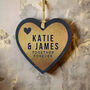 Gold Slate Heart Hanging Decoration, thumbnail 1 of 3