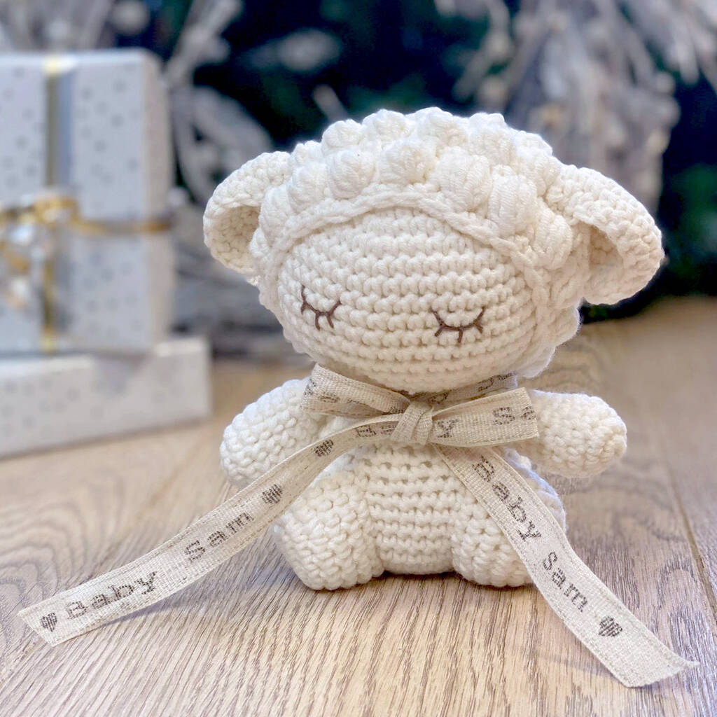 Vintage Personalised Baby Lamb Soft Toy Teddy, 1 of 12