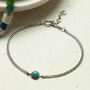 Sterling Silver Round Turquoise Bracelet, thumbnail 4 of 5