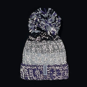 Asexual Colours Fleece Lined Reflective Bobble Hat, 2 of 2