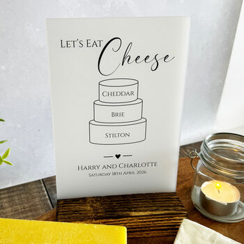 Classic Personalised Cheese Sign Opaque, 4 of 6