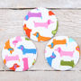 Sausage Dog Fabric Mirror And Pouch, thumbnail 2 of 4
