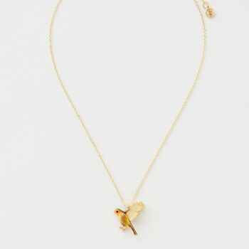 Fable Enamel Flying Robin Necklace, 2 of 6