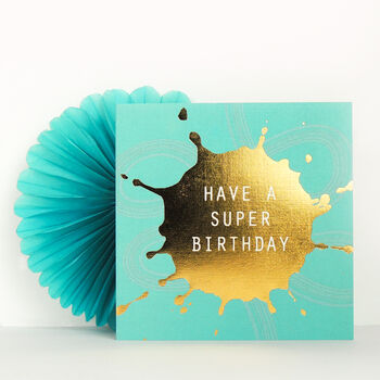 Gold Foiled Super Birthday Card, 4 of 4