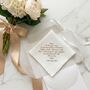 Mother Of The Bride Linen Wedding Handkerchief, thumbnail 1 of 5