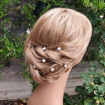 Set Of Six Pearl Bridal Hair Pins, 4 of 12