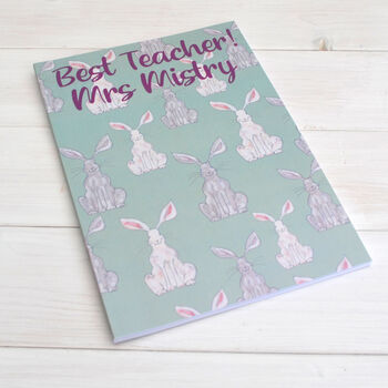 Personalised Hares Journal Drawing Book, 5 of 5