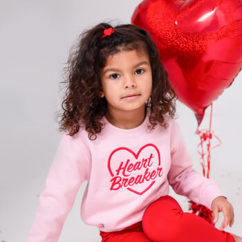 Valentines 'Heart Breaker' Embroidered Sweatshirt, 2 of 5