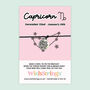 Capricorn Wish Bracelet, Zodiac Star Sign Jewellery Gift, thumbnail 1 of 3
