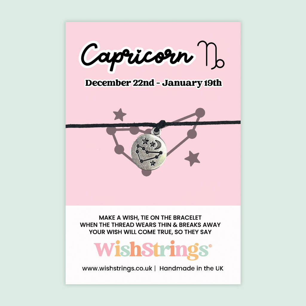 Capricorn Wish Bracelet, Zodiac Star Sign Jewellery Gift, 1 of 3