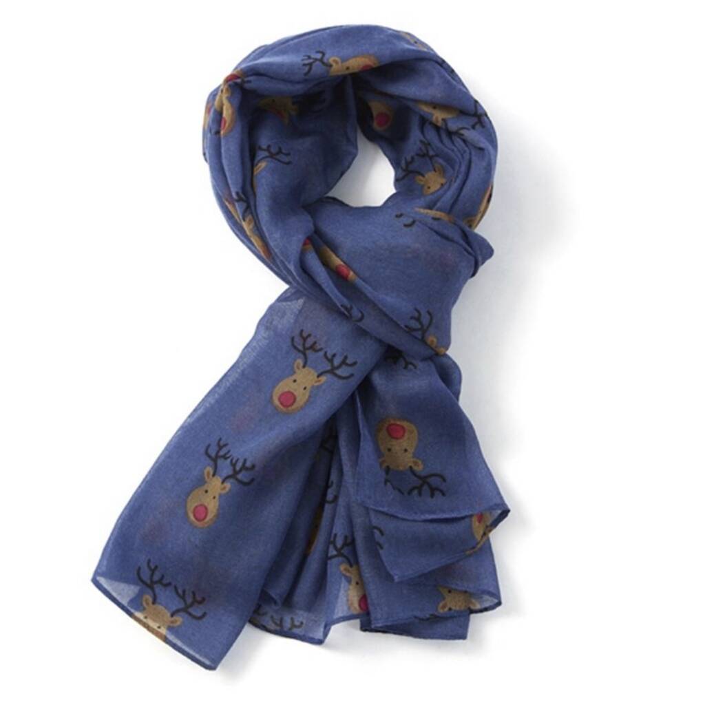 Rudolph Christmas Print Scarf By My Posh Shop