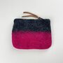 Fair Trade Handmade Felt Ombre Two Tone Zip Purse, thumbnail 9 of 12