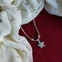 925 Silver Dangle Floral Plain Chain Payal Anklet, thumbnail 5 of 5