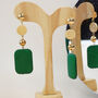 Gold Plated Composite Wood Earrings, thumbnail 2 of 5