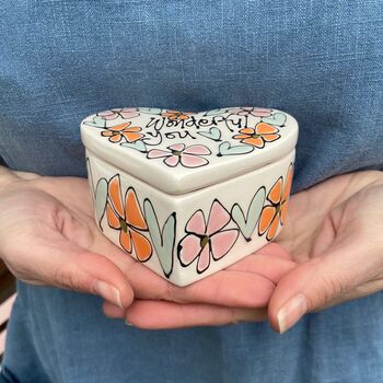 Personalised Ceramic Heart Box, 9 of 9