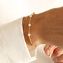 Pearl Studded Bracelet With Gemstones, thumbnail 2 of 5
