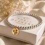 Daffodil Charm Bracelet Silver And Gold, thumbnail 2 of 6