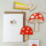 Toadstool Hand Painted Wooden Pin Badge, thumbnail 4 of 4