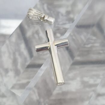Handmade Hair Or Ashes Silver Cross Pendant, 3 of 11