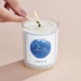 Personalised Star Sign Zodiac Candle And Match Set, thumbnail 2 of 3