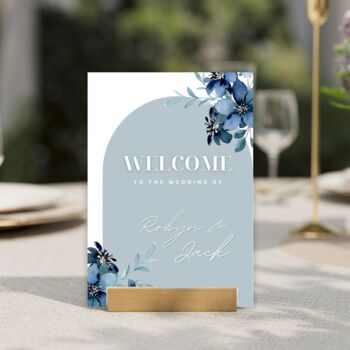 Blue Custom Wedding Welcome Sign/ Foam Board, 4 of 5