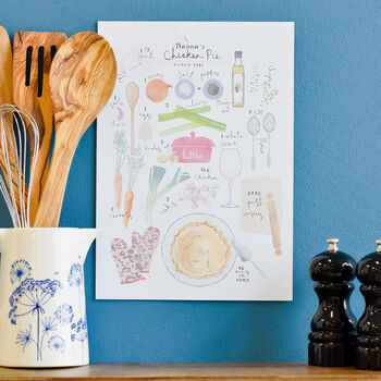 Personalised Family Recipe Illustrated Print, Unframed, 2 of 5